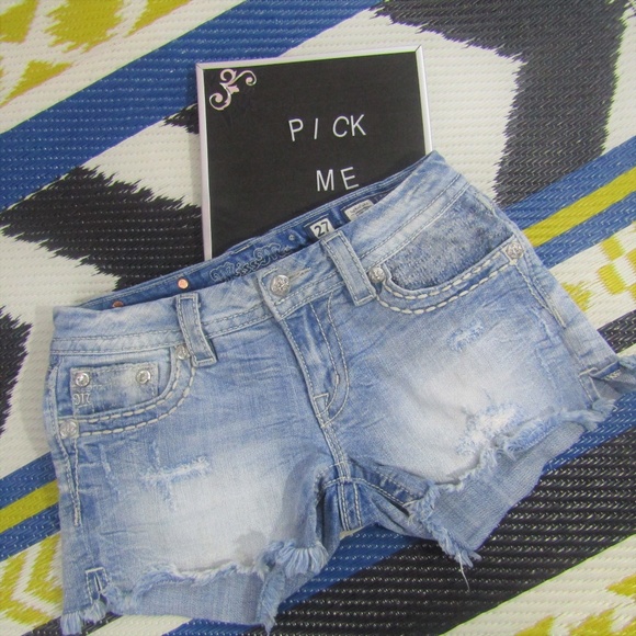 Miss Me Pants - Miss Me Signature Shorts 27